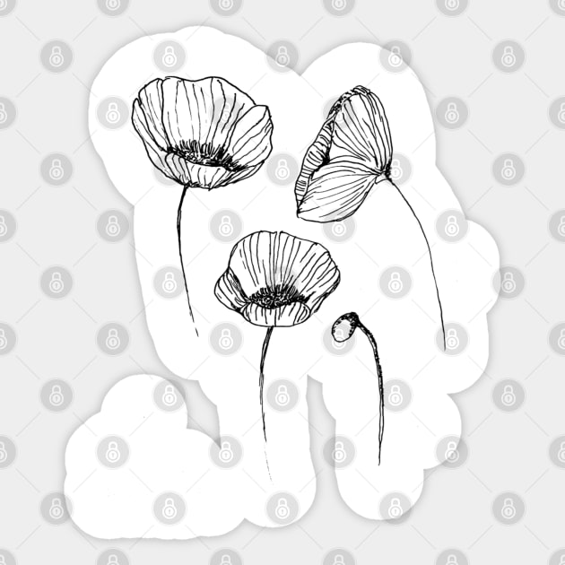 poppy flower Sticker by ibtihella